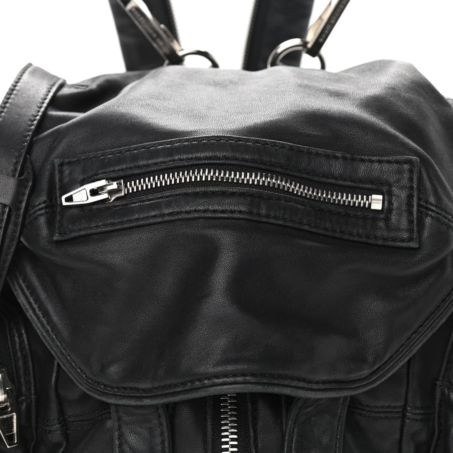 Alexander Wang Lambskin Mini Marti Backpack Washed Black Rhodium Hardware 6 of 15