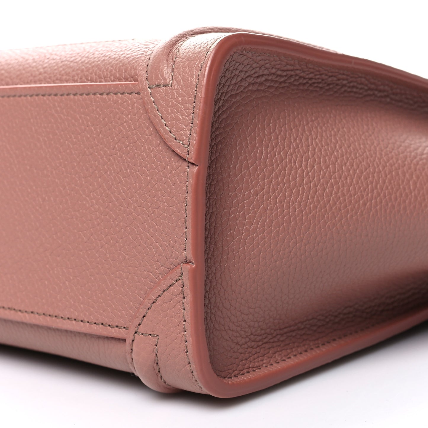 Drummed Calfskin Nano Luggage Antique Rose
