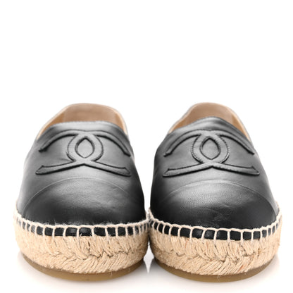 Chanel Lambskin CC Espadrilles 37 Black 3 of 10