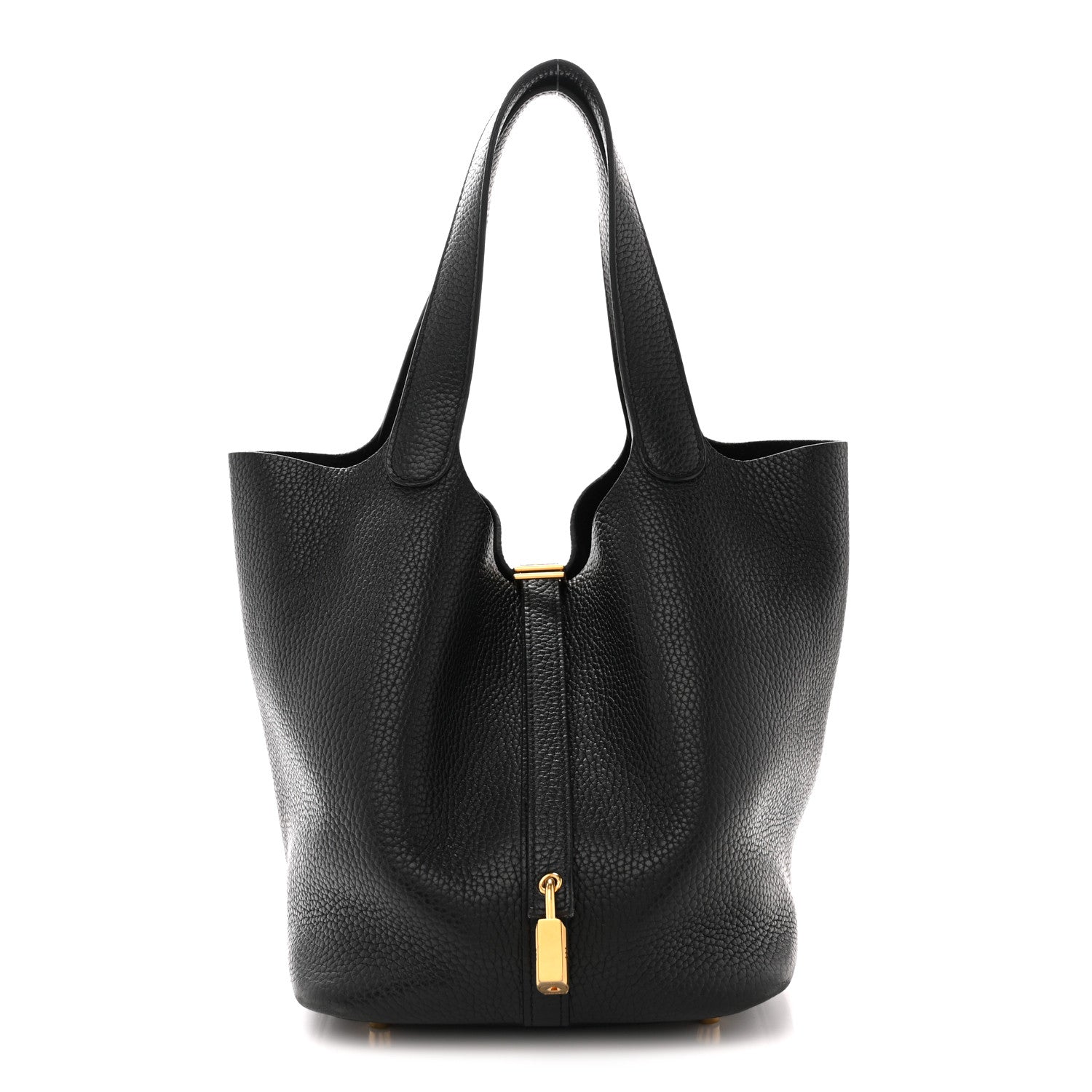 Hermes Taurillon Clemence Picotin Lock 22 MM  Black 1 of 15