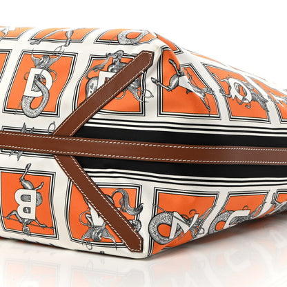 Burberry Satin Mythical Alphabet Print Bag Orange White 10 of 10