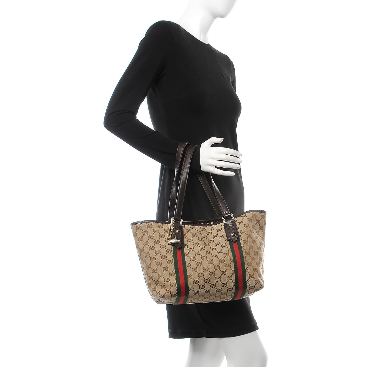Gucci Monogram Medium Jolicoeur Tote Brown 2 of 11