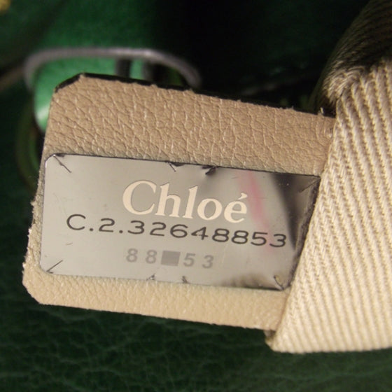 Chloe Leather Heloise Satchel Jewel Green 9 of 12