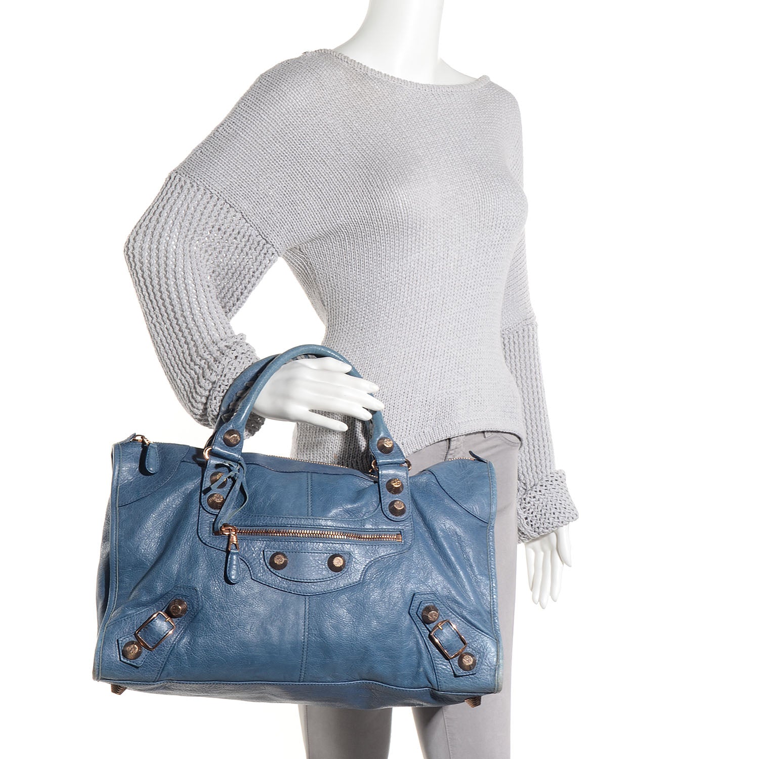 Balenciaga Agneau Giant 21 Rose Gold Hardware Work Atlantique 2 of 11