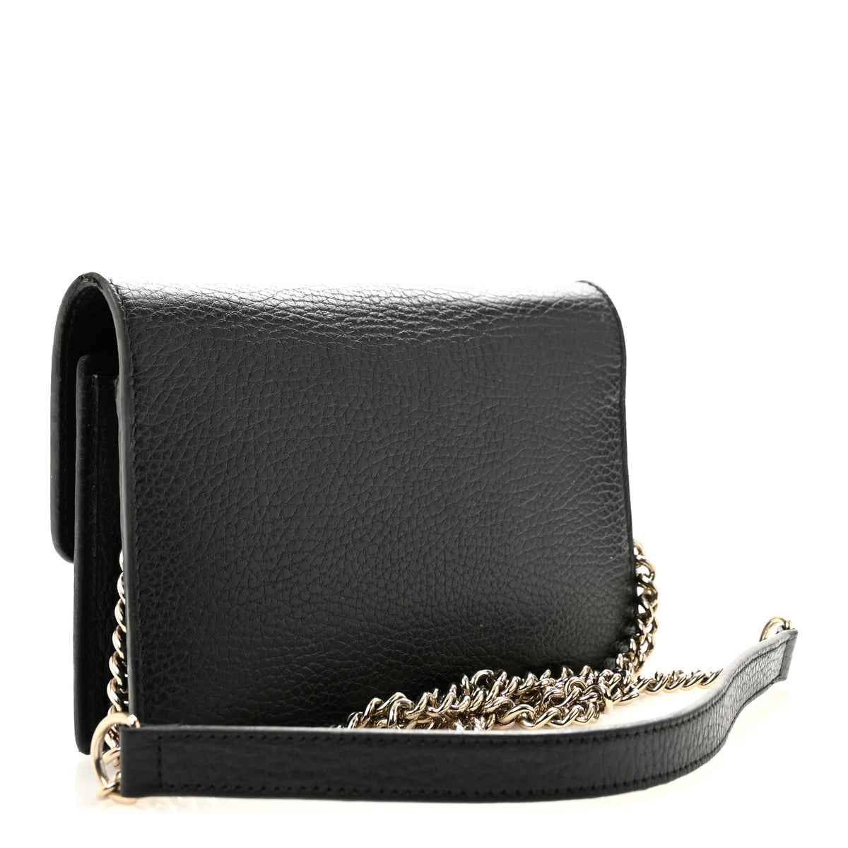 Gucci Dollar Calfskin Interlocking G Chain Wallet Black 3 of 15