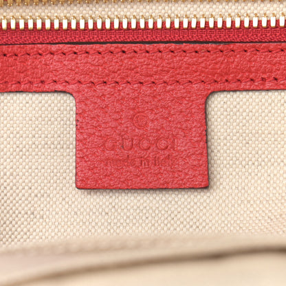 Gucci GG Supreme Monogram Apple Small Retro Interlocking G Day Backpack Beige Multicolor Lobster Red 6 of 12