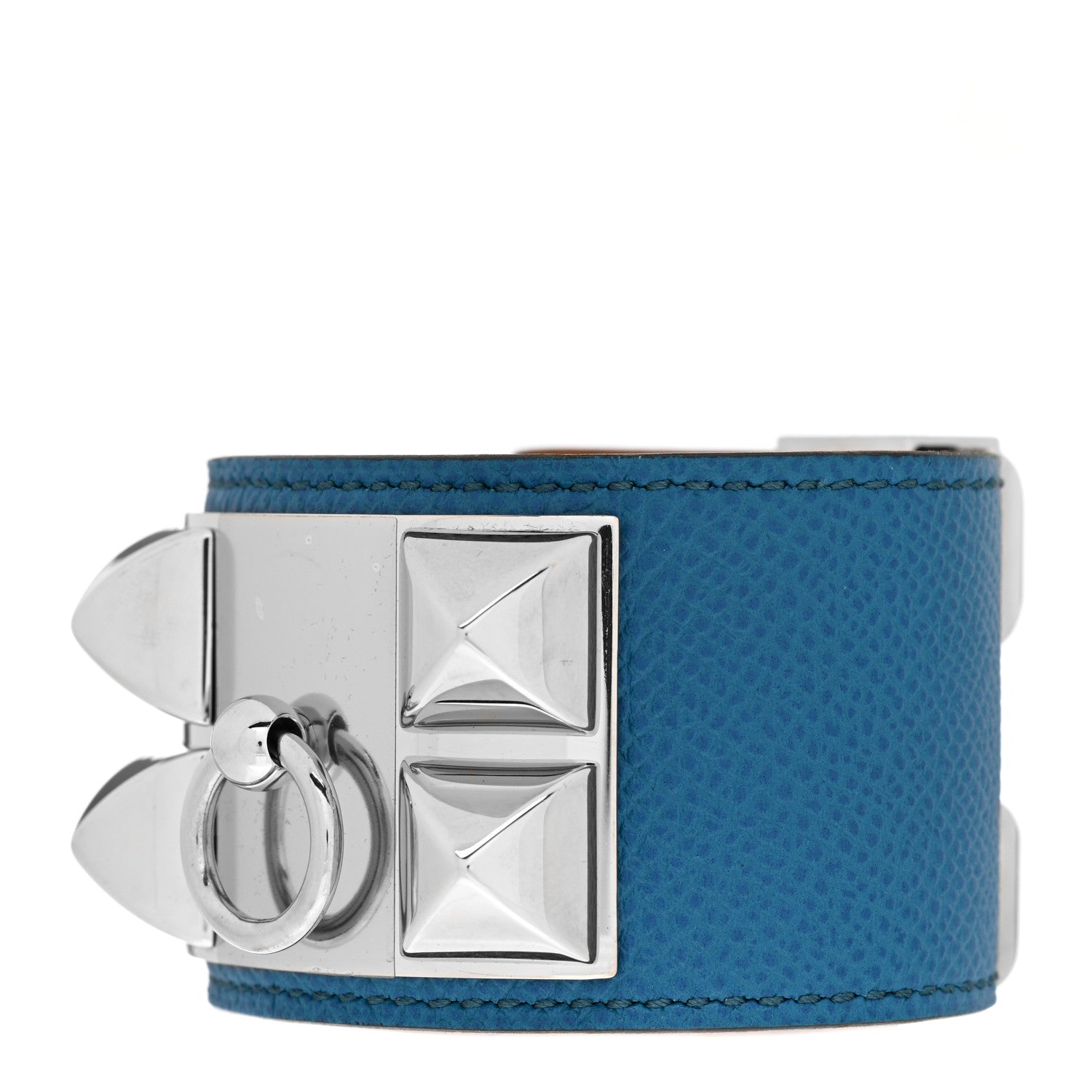 Hermes Epsom Collier de Chien CDC Bracelet S Blue Izmir 1 of 5