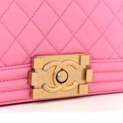 Chanel Calfskin Quilted Small Boy Flap Pink 16 of 19