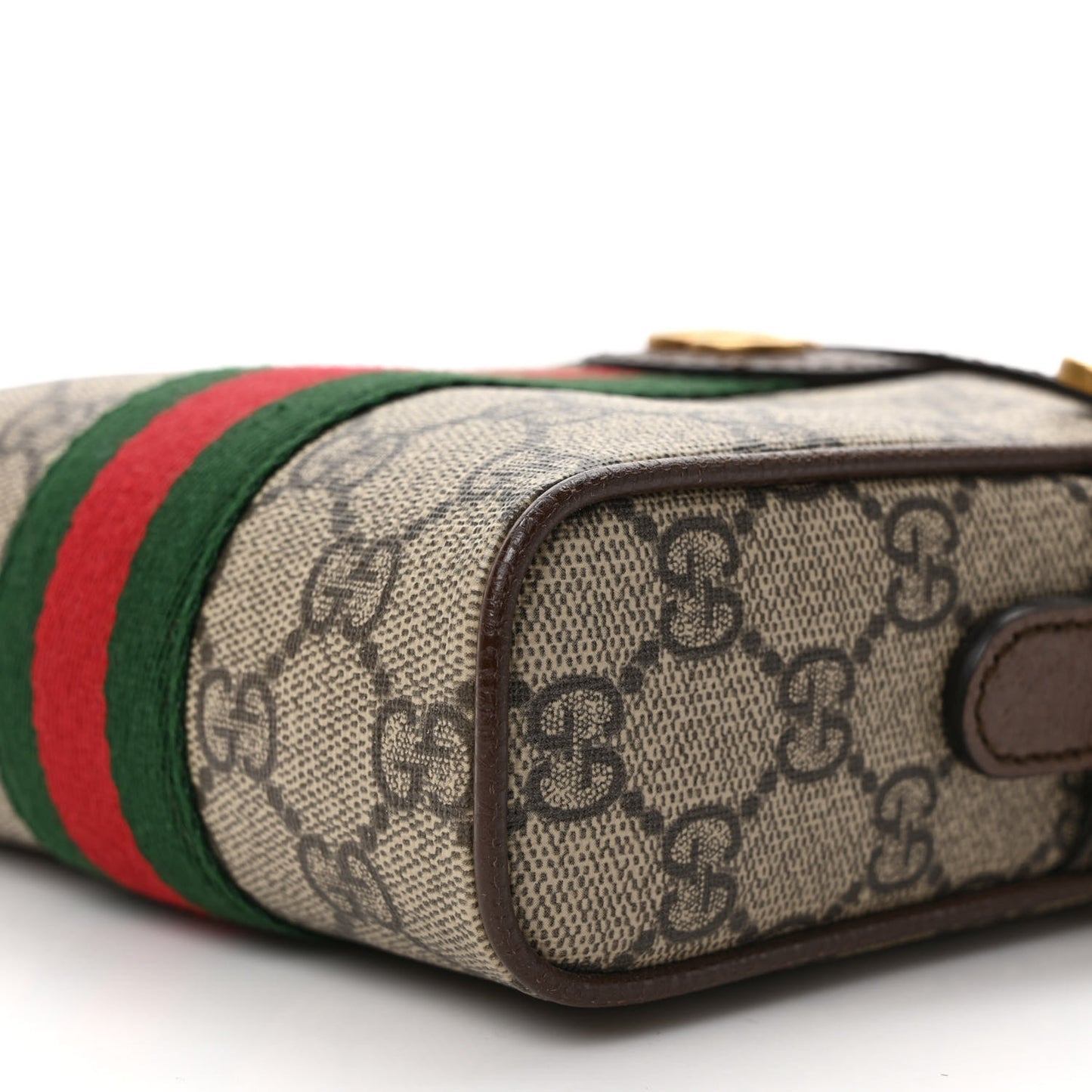 GG Supreme Monogram Web Mini Ophidia Messenger Brown