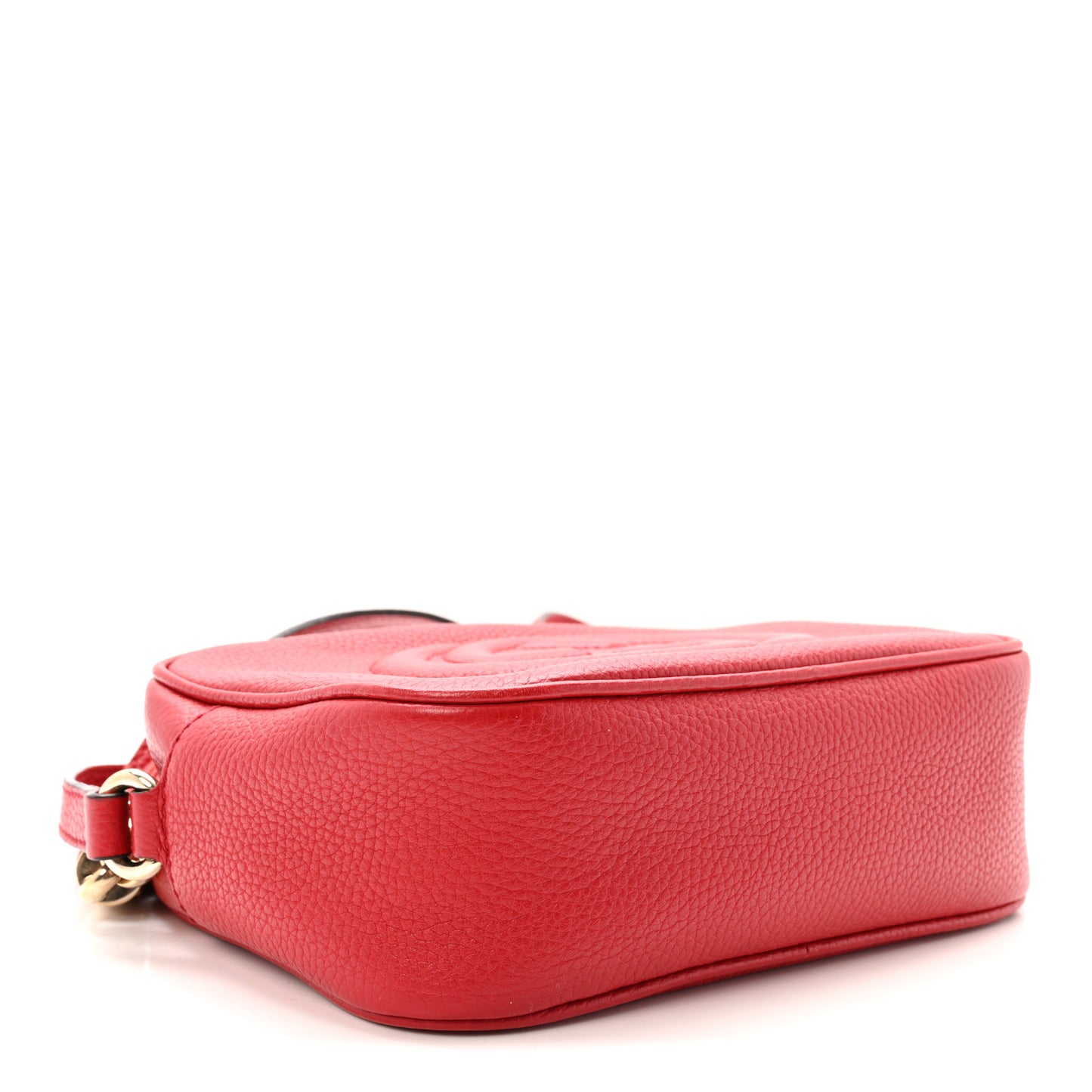 Pebbled Calfskin Small Soho Disco Bag Vibrant Red