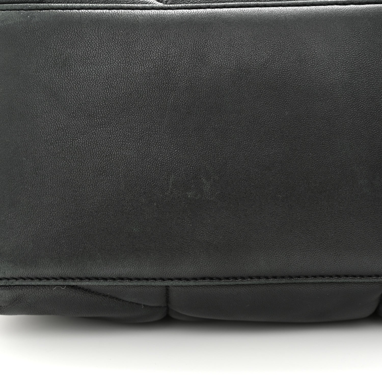 Saint Laurent Lambskin Quilted Medium Loulou Puffer Monogram Chain Satchel Black 14 of 15