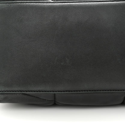 Saint Laurent Lambskin Quilted Medium Loulou Puffer Monogram Chain Satchel Black 14 of 15