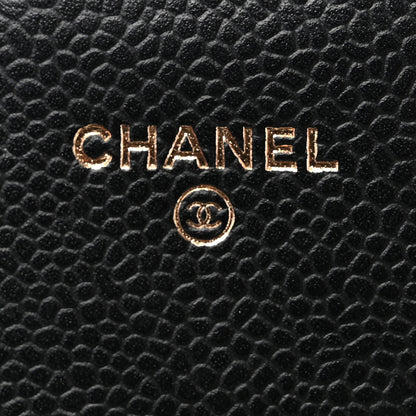Chanel Caviar Quilted Large Gusset Flap Wallet Black 6 of 9