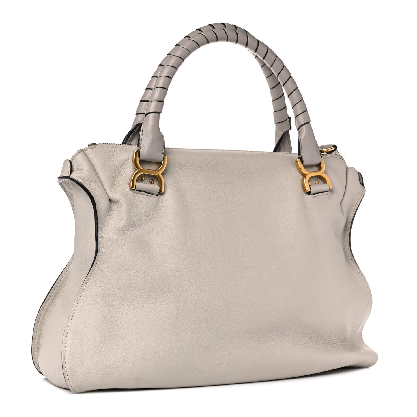 Calfskin Large Marcie Satchel Dove