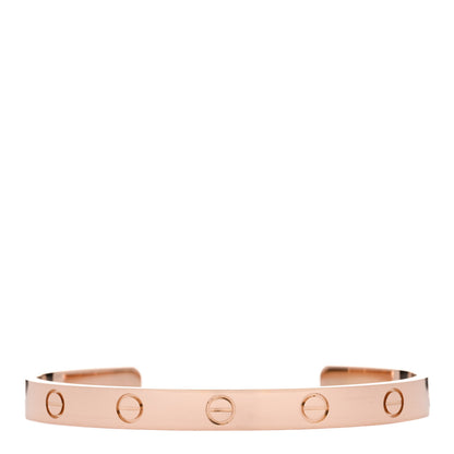 Cartier 18K Pink Gold LOVE Cuff Bracelet 17 1 of 4