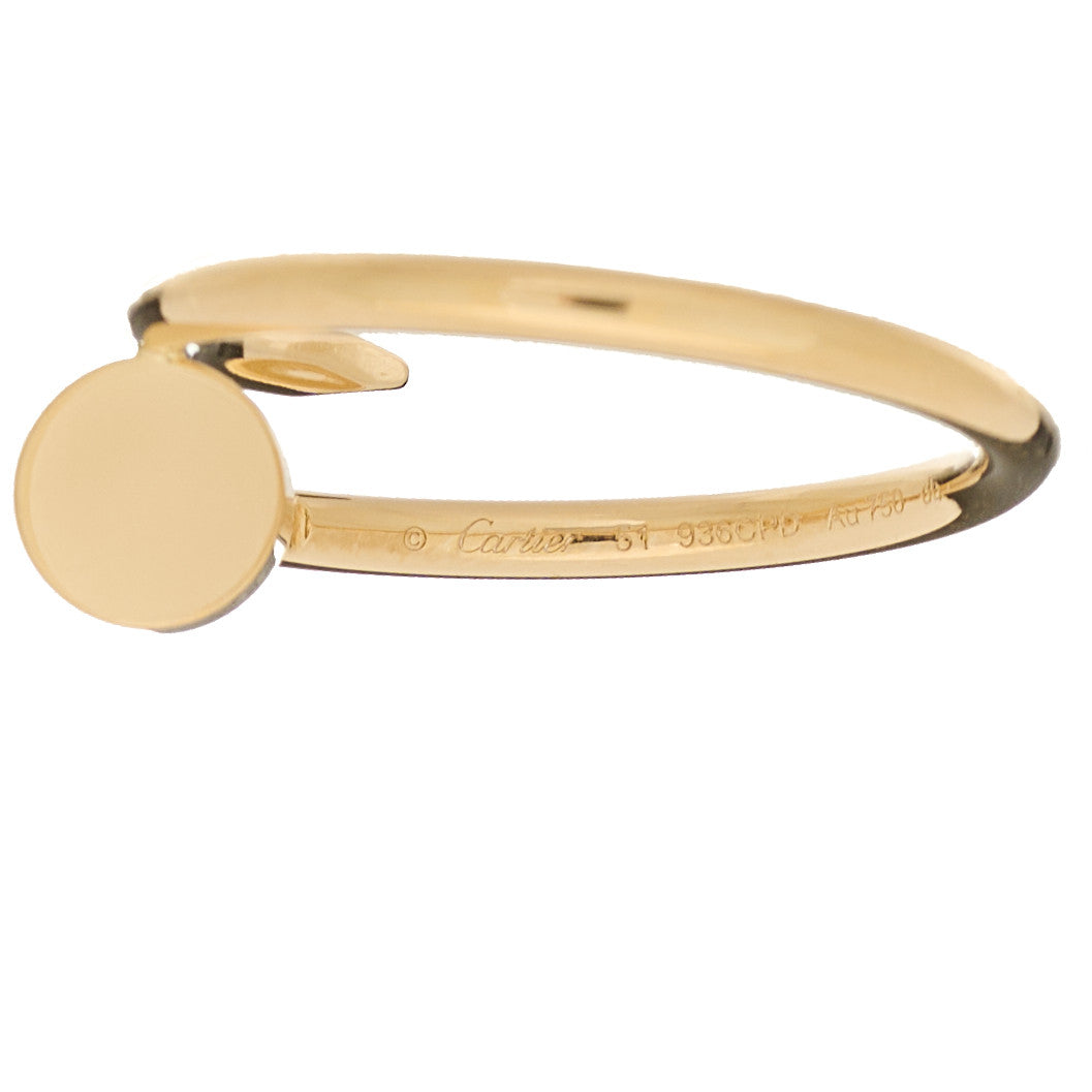 Cartier 18K Yellow Gold Small Juste Un Clou Ring 51 5.75 4 of 5