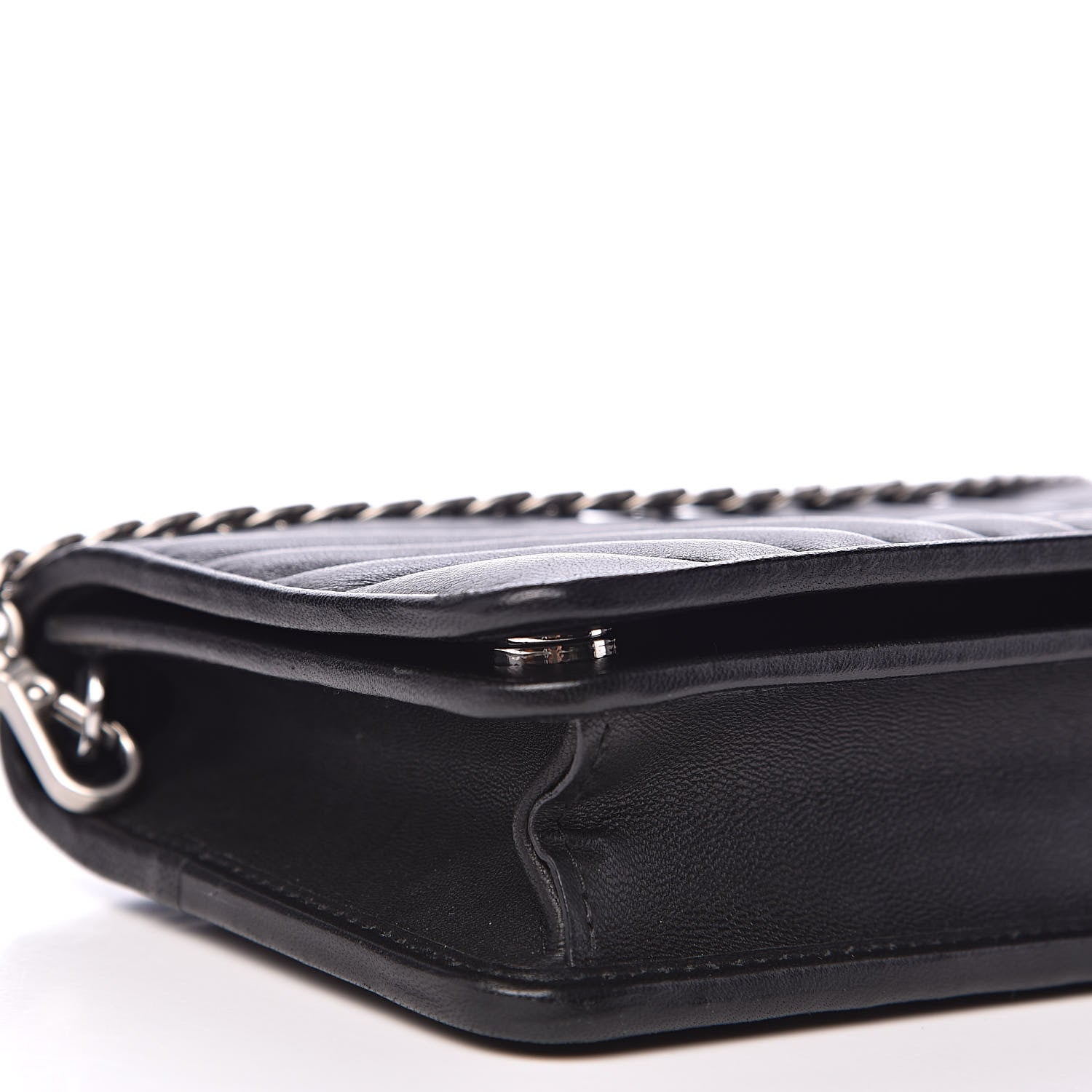 Prada Nappa Impunture Diagramme Chain Wallet Black 7 of 12