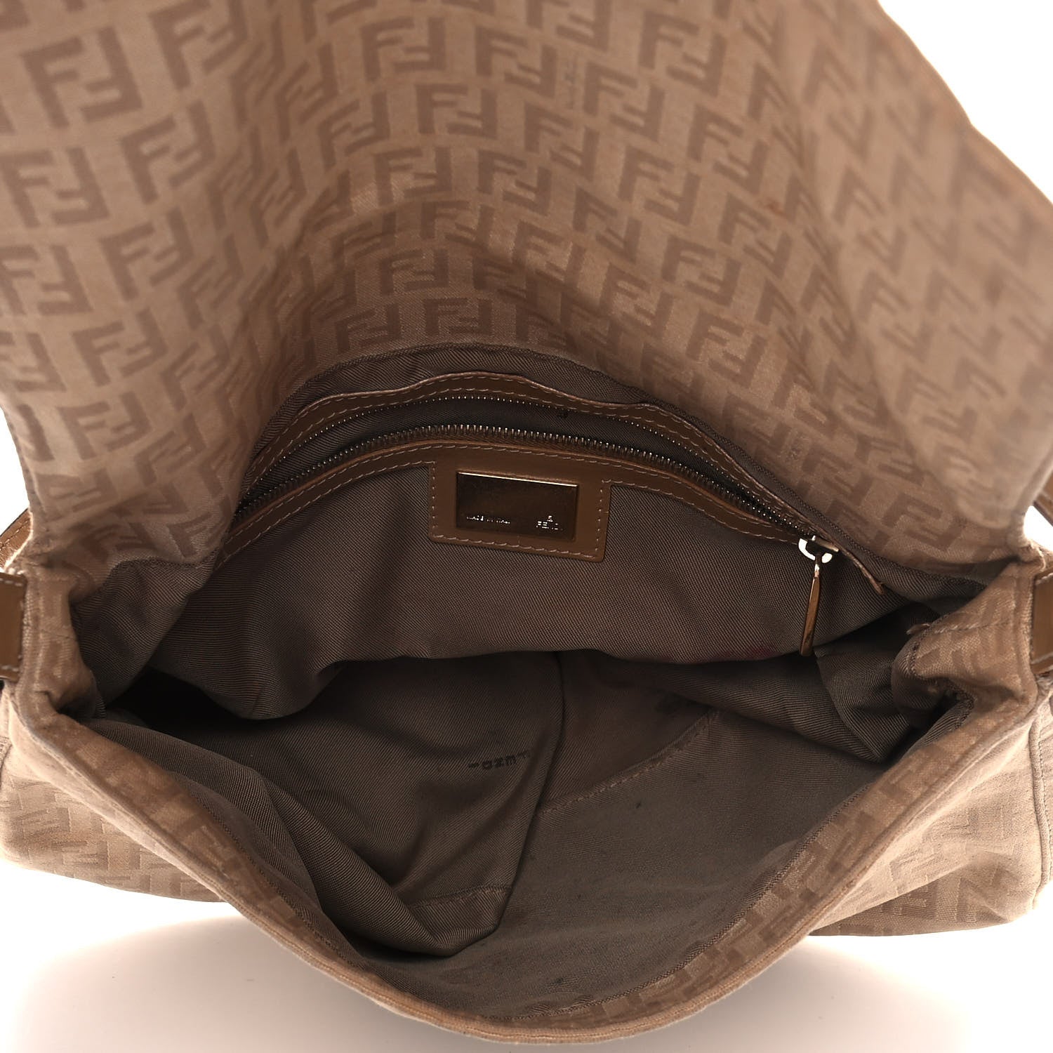 Fendi Zucchino Vitello Mama Baguette Beige Tortora 7 of 12