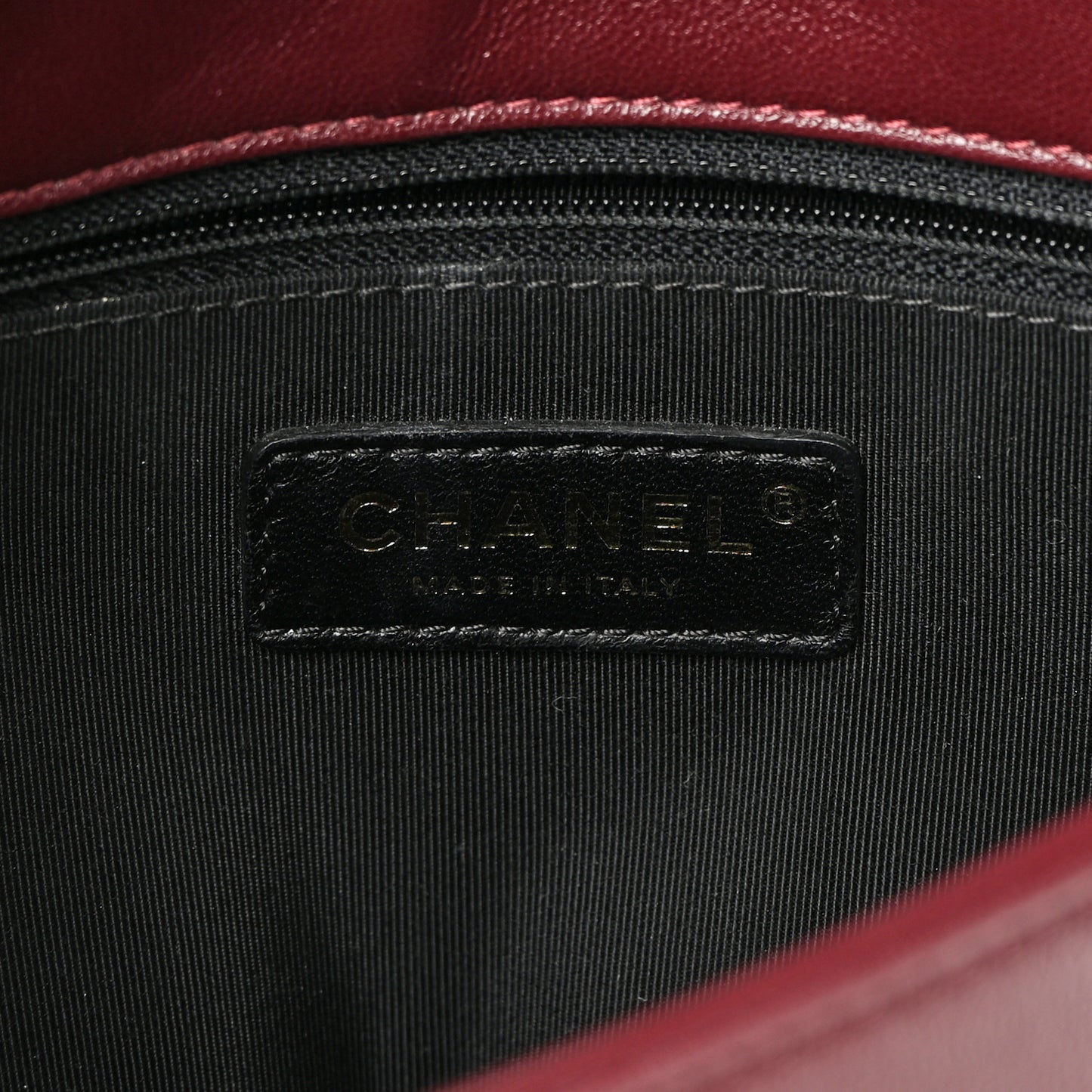 Sheepskin Quilted Vintage Mademoiselle Flap Dark Red