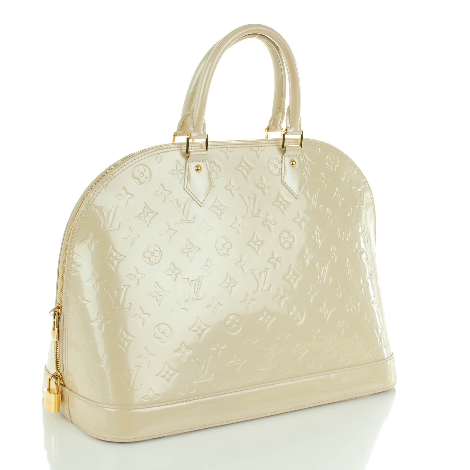 Louis Vuitton Vernis Alma GM Blanc Corail 6 of 12