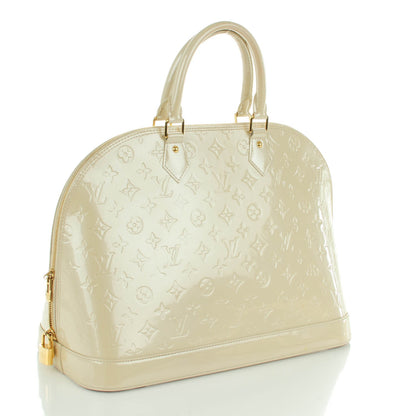 Louis Vuitton Vernis Alma GM Blanc Corail 6 of 12
