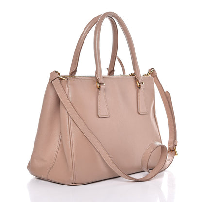 Prada Saffiano Small Galleria Double Zip Tote Cammeo 4 of 13