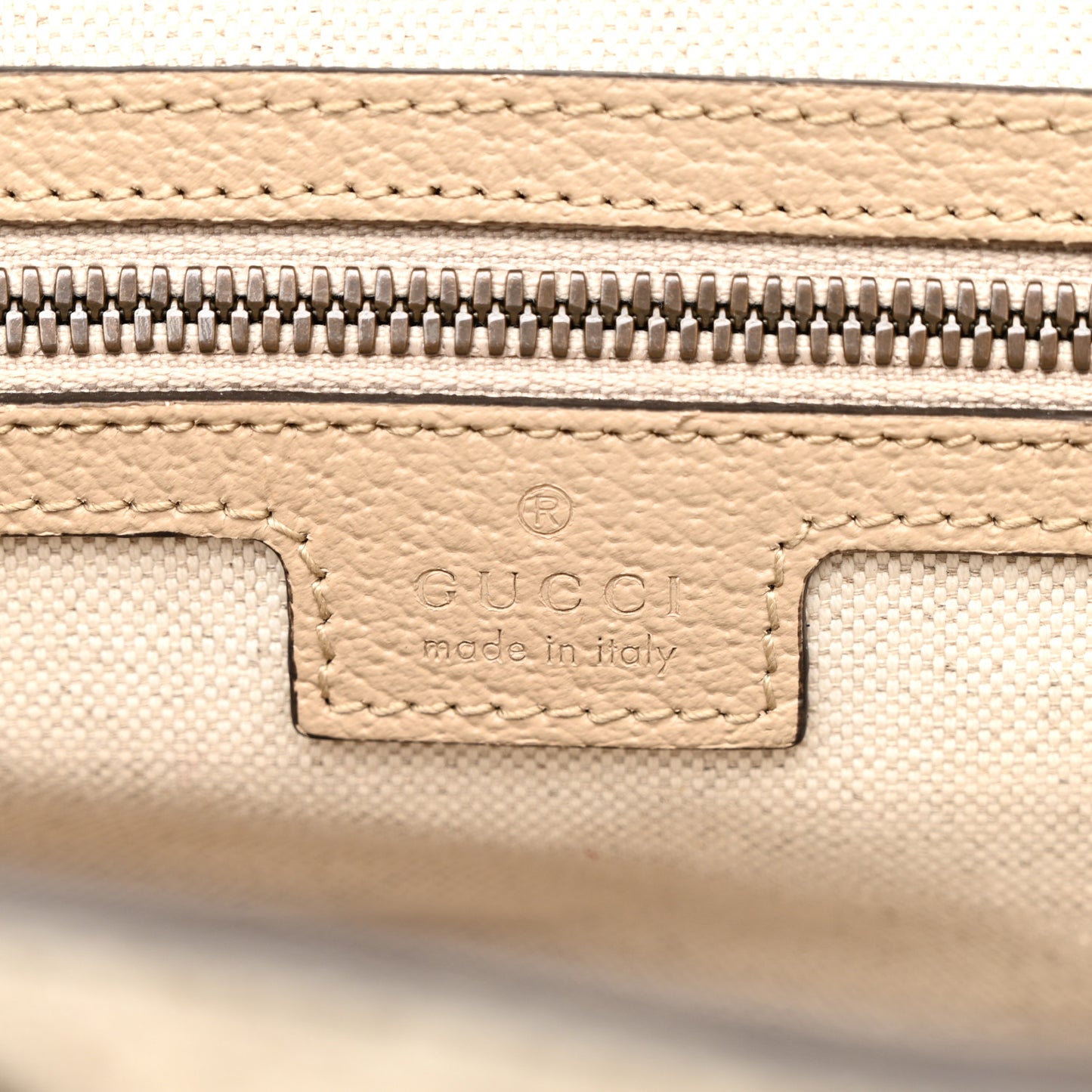 GG Supreme Monogram Azalea Calfskin Retro Interlocking G Buckle Backpack Beige Mystic White