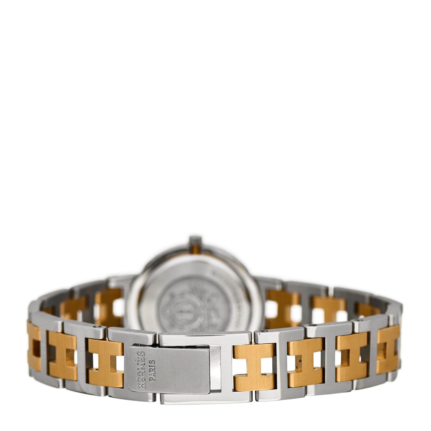 Hermes Stainless Steel 24mm Clipper Quartz Watch Gold 3 of 5