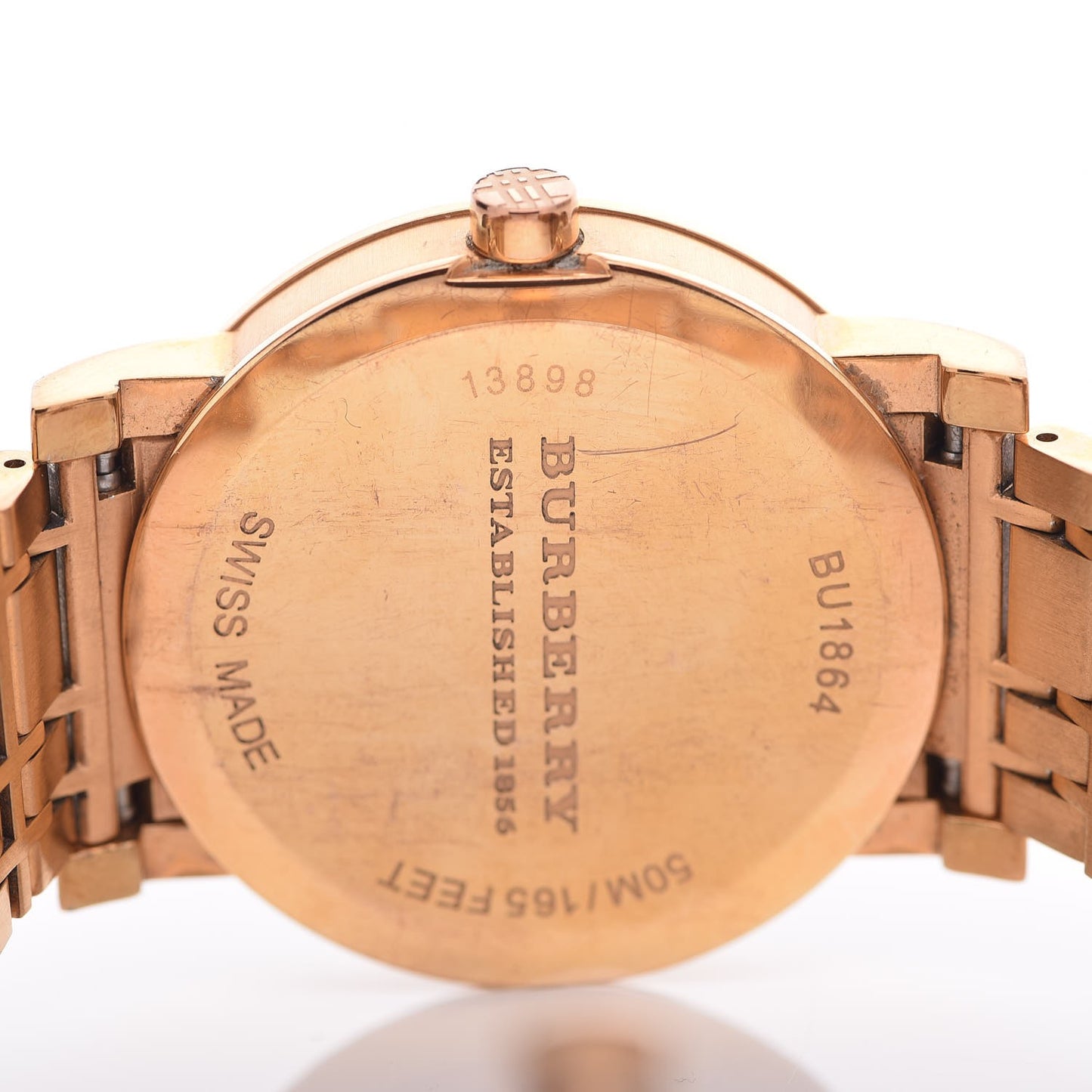 Stainless Steel 38mm Heritage Quartz Watch Rose BU1864