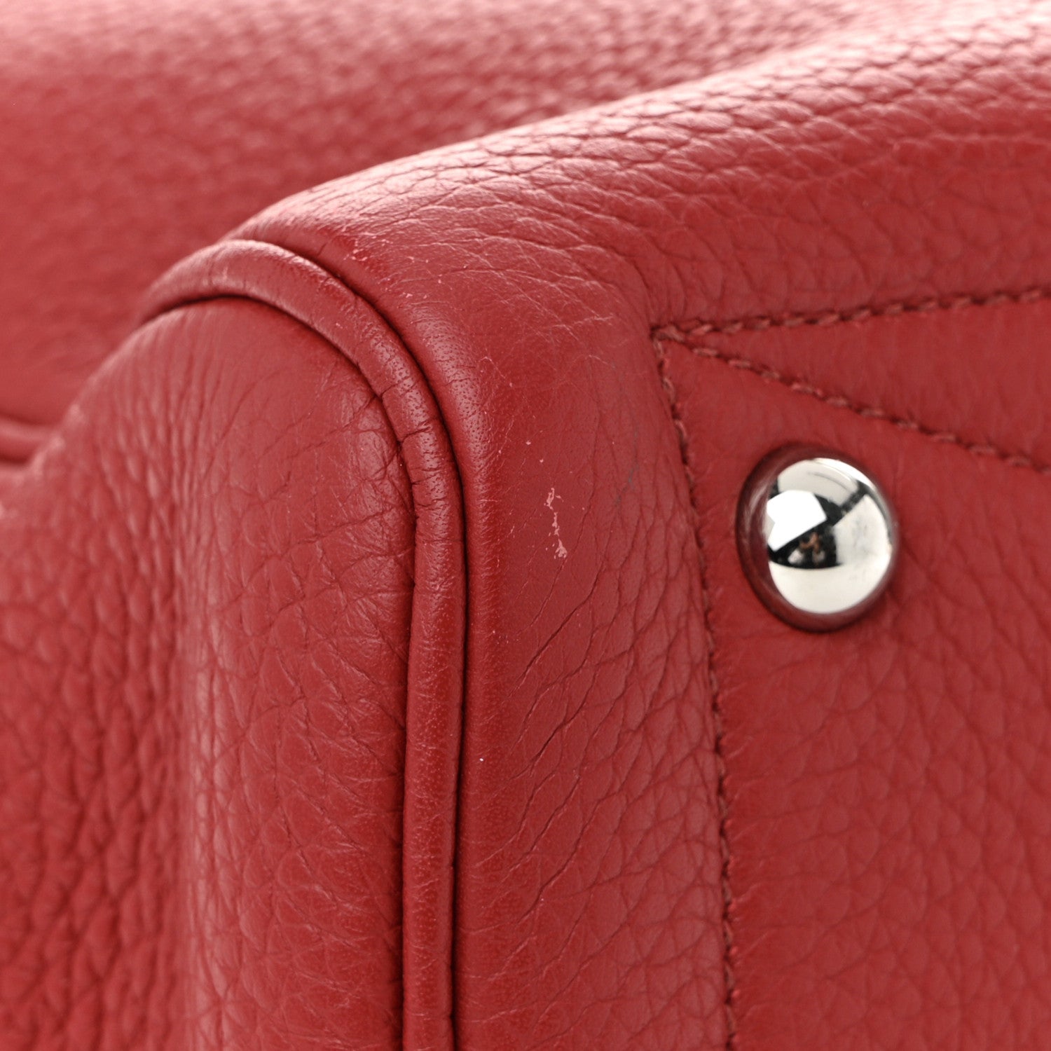 Hermes Taurillon Clemence Victoria II 35 Rouge Garance 11 of 11