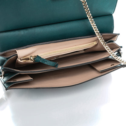 Chloe Python Medium Faye Shoulder Bag Teal 5 of 6