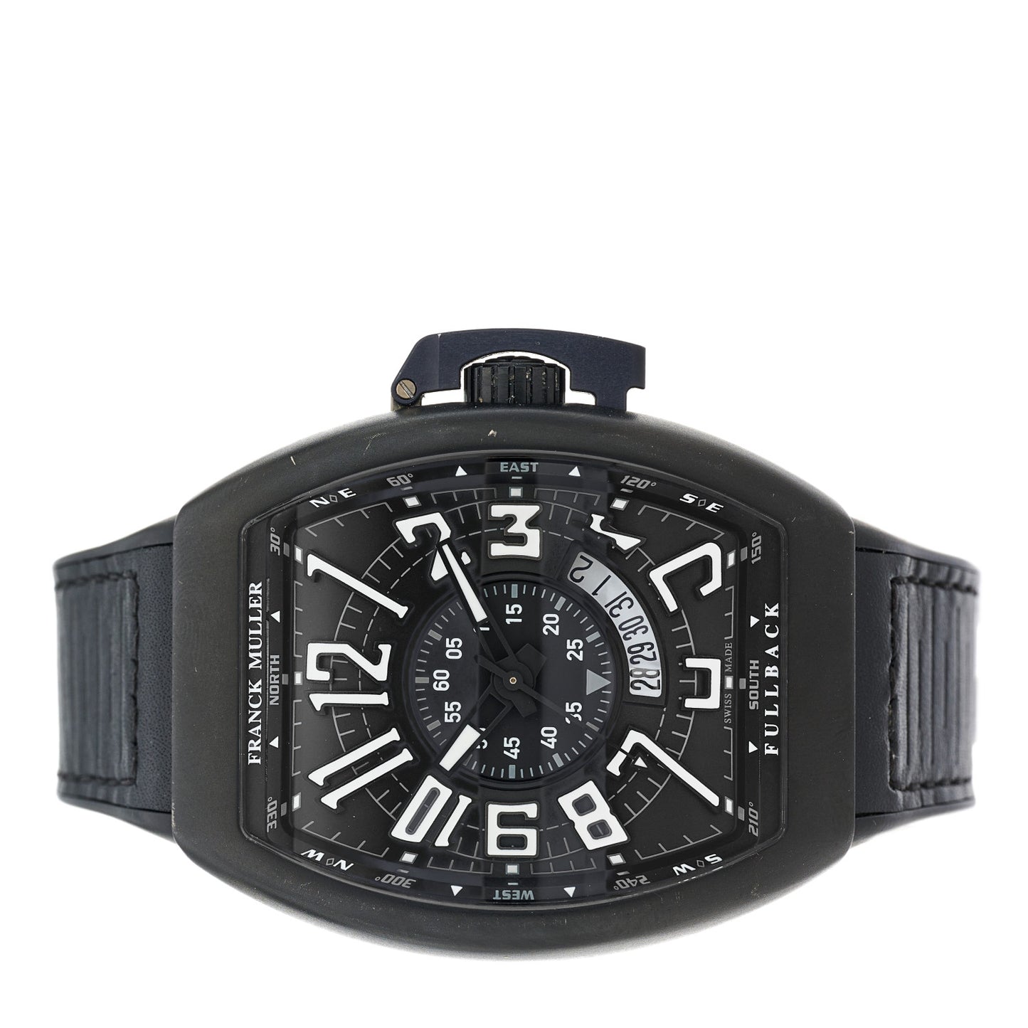 PVD Titanium Calfskin 45mm Vanguard Fullback Automatic Watch Black V45SCDTLCK
