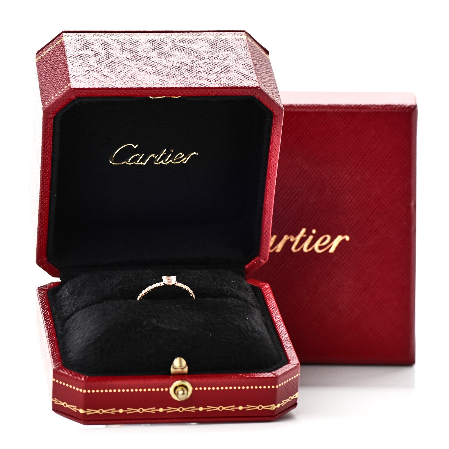 Cartier 18K Pink Gold Diamond Etincelle De Cartier Engagement Ring 49 5 5 of 5
