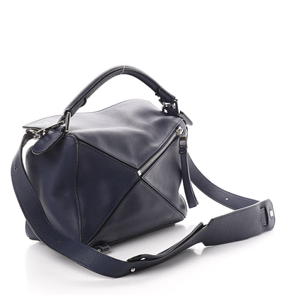 Loewe Calfskin Small Puzzle Bag Navy 2 of 8