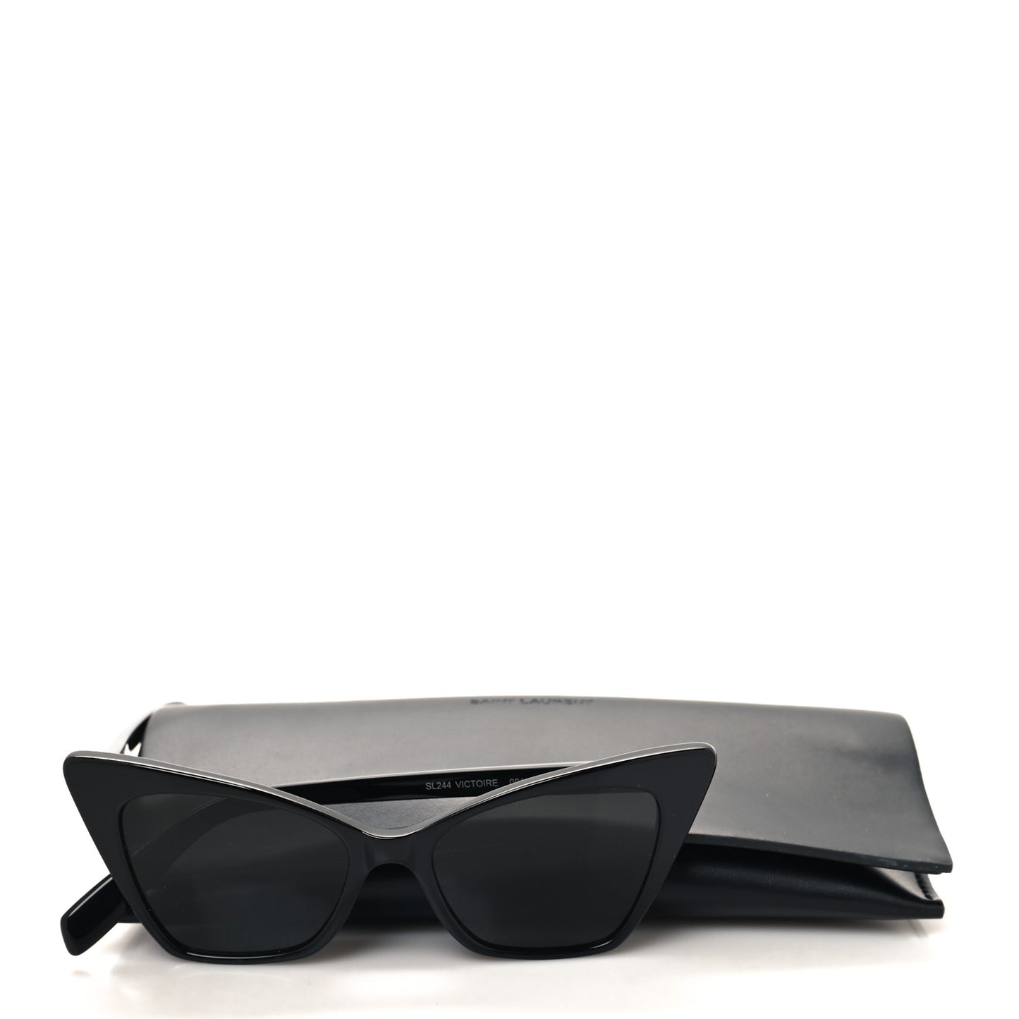 Acetate SL244 Victoire Cat Eye Sunglasses Black