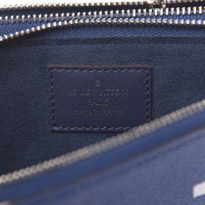 Louis Vuitton Monogram Giant Escale Double Zip Pochette Blue 7 of 11