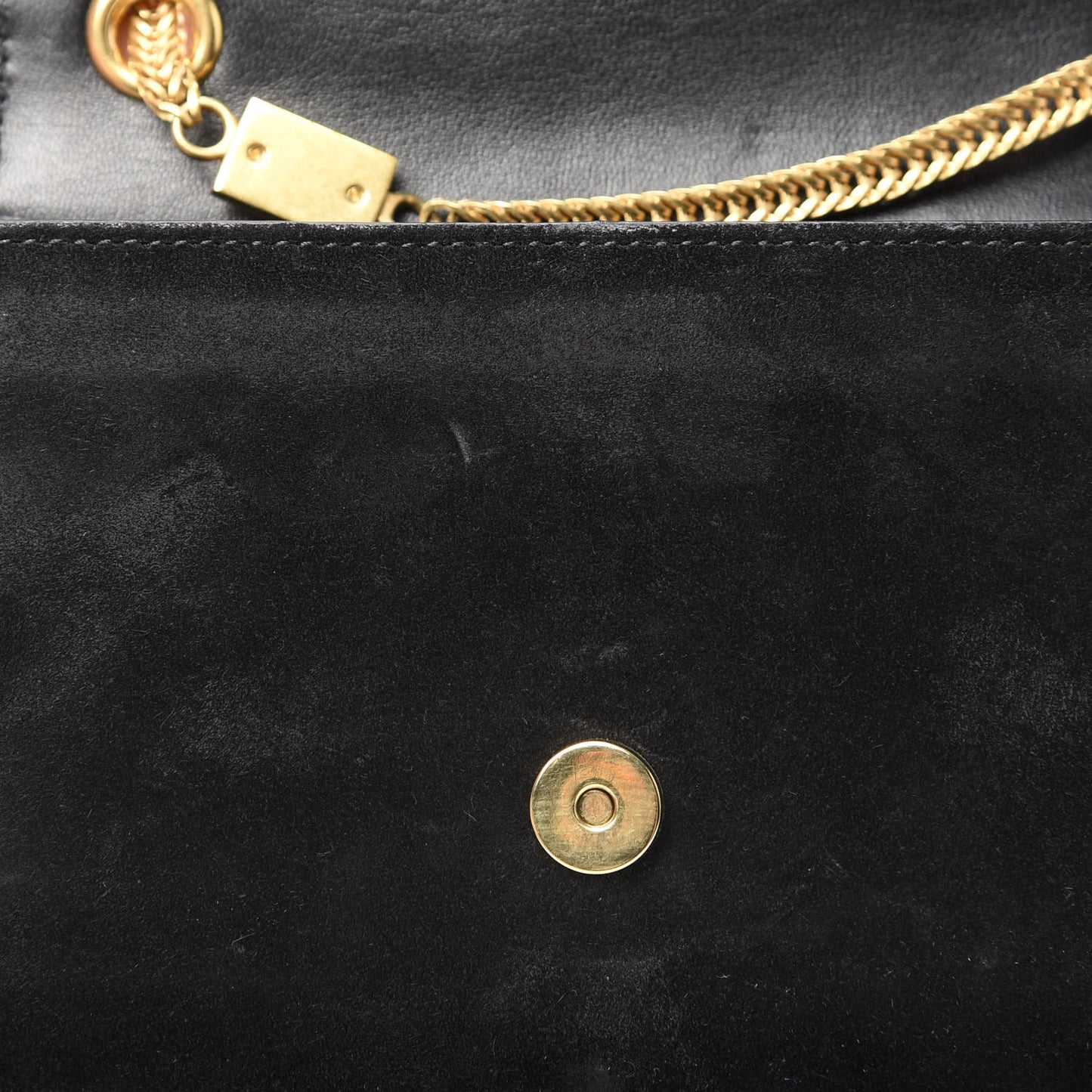 Suede Small Classic Monogram Kate Tassel Satchel Black