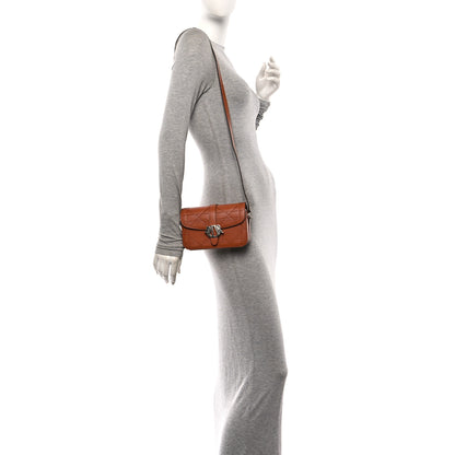 Christian Dior Calfskin Cosmo Laser Cut Cannage Mini Dior Charm Bag Cognac 2 of 10