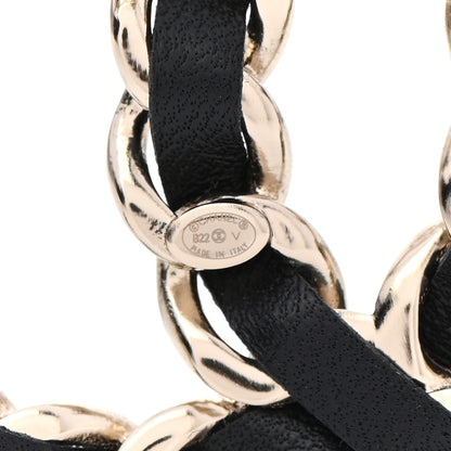Chanel Lambskin Chain CC Brooch Black Gold 6 of 10