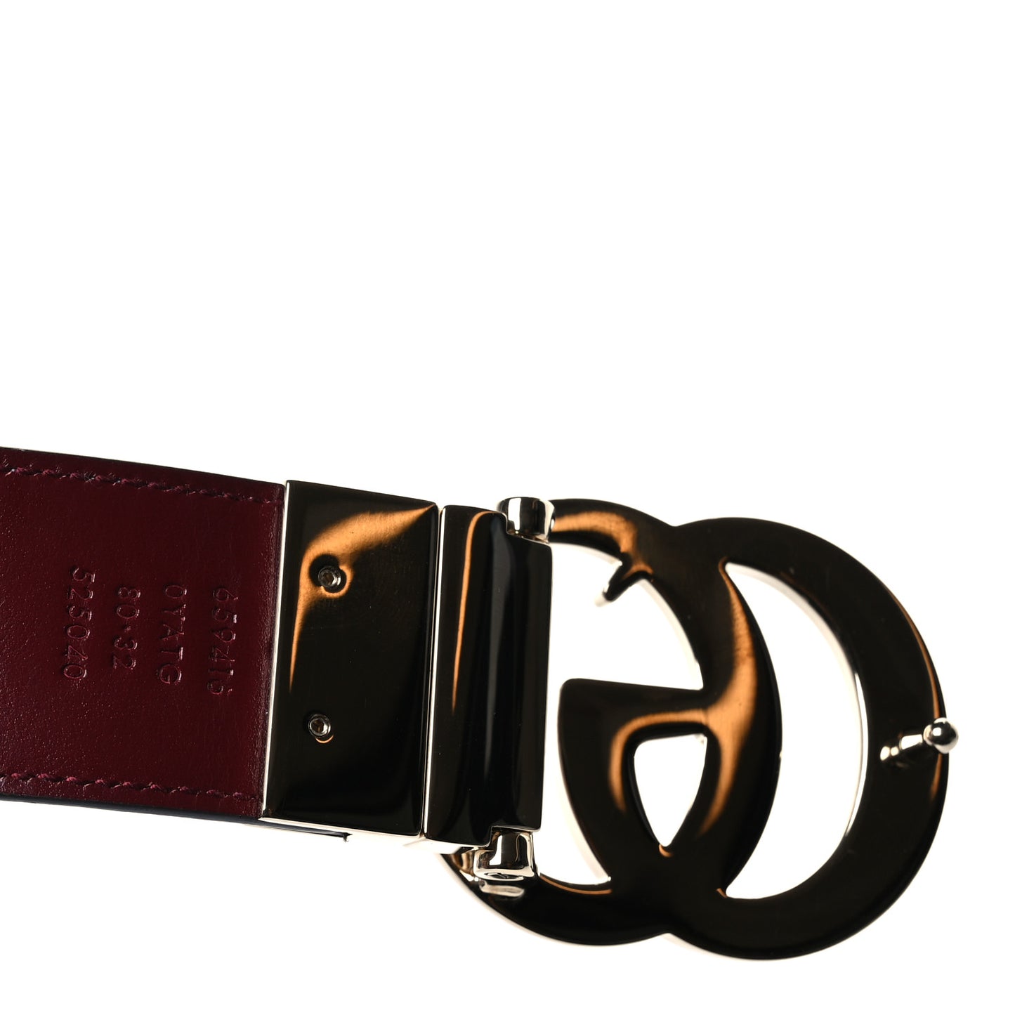 Plutone Calfskin 37mm GG Marmont Reversible Belt 80 32 Light Blue Rosso Ancora Red