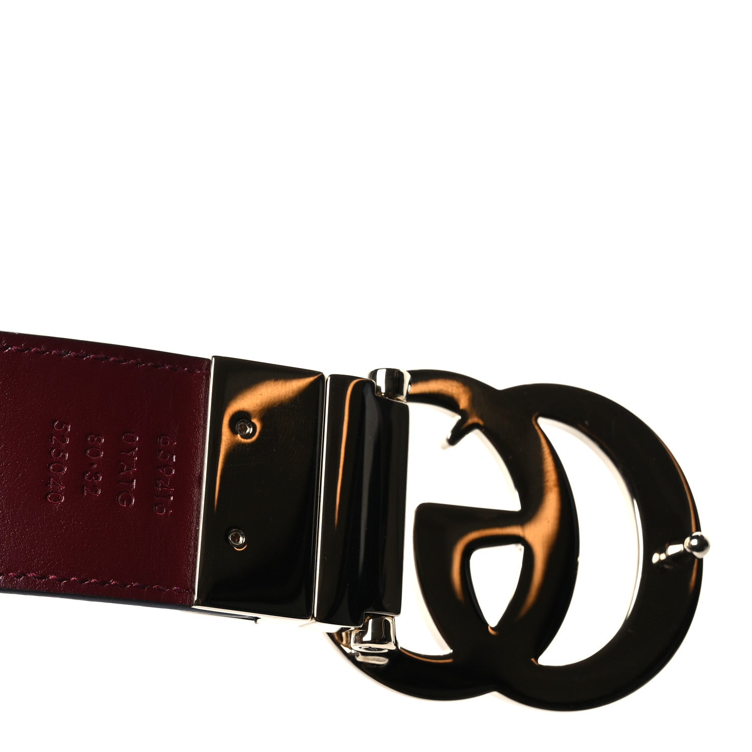 Gucci Plutone Calfskin 37mm GG Marmont Reversible Belt 80 32 Light Blue Rosso Ancora Red 3 of 7