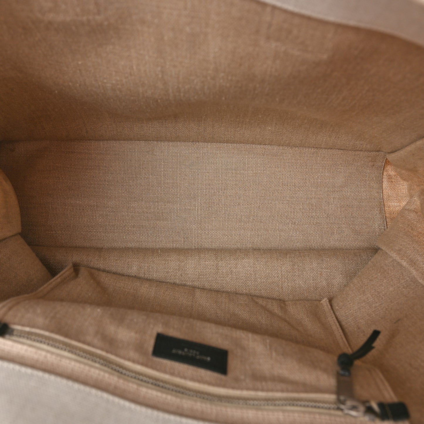 Linen Calfskin Rive Gauche Tote Optic White