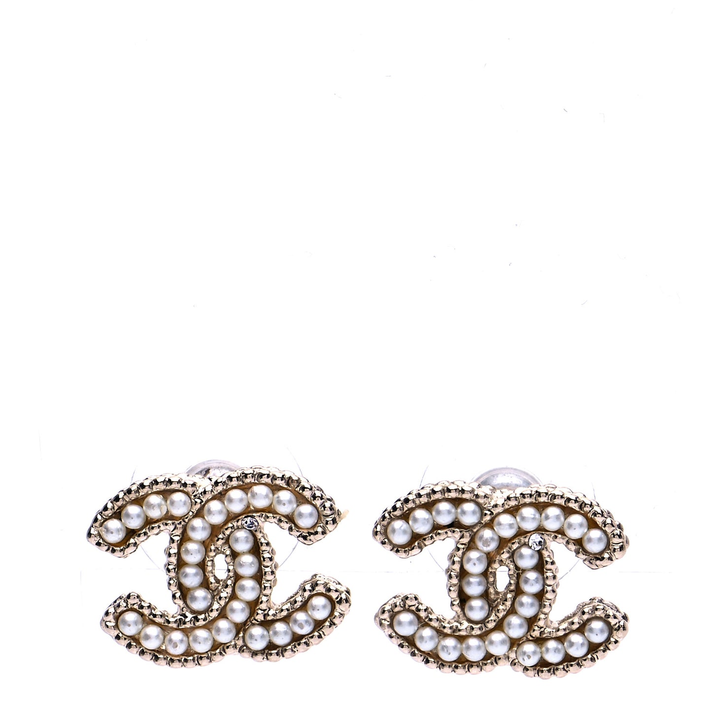 Pearl CC Earrings Gold