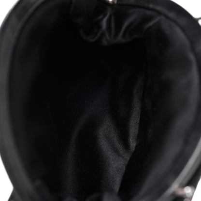 Prada Jacquard Kisslock Shoulder Bag Black 5 of 8