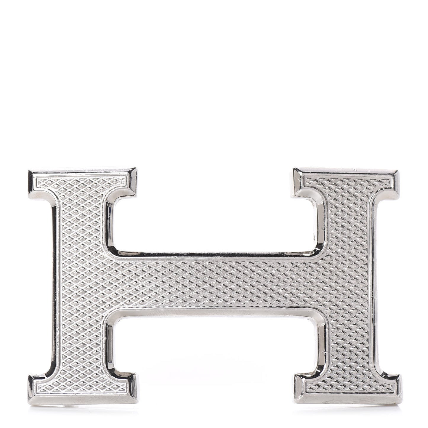 Palladium Guilloche 32mm H Belt Buckle