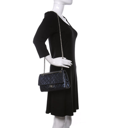 Chanel Metallic Aged Calfskin Quilted 2.55 Reissue 225 Flap Blue 2 of 15