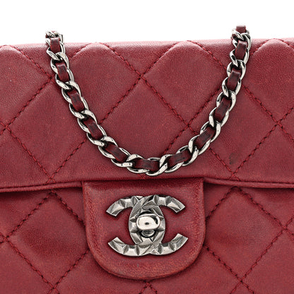 Chanel Lambskin Quilted Mini Mineral Nights Flap Crossbody Bag Dark Red 8 of 12