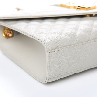 Saint Laurent Grain De Poudre Textured Mixed Matelasse Medium Triquilt Monogram Satchel Porcellana 8 of 14