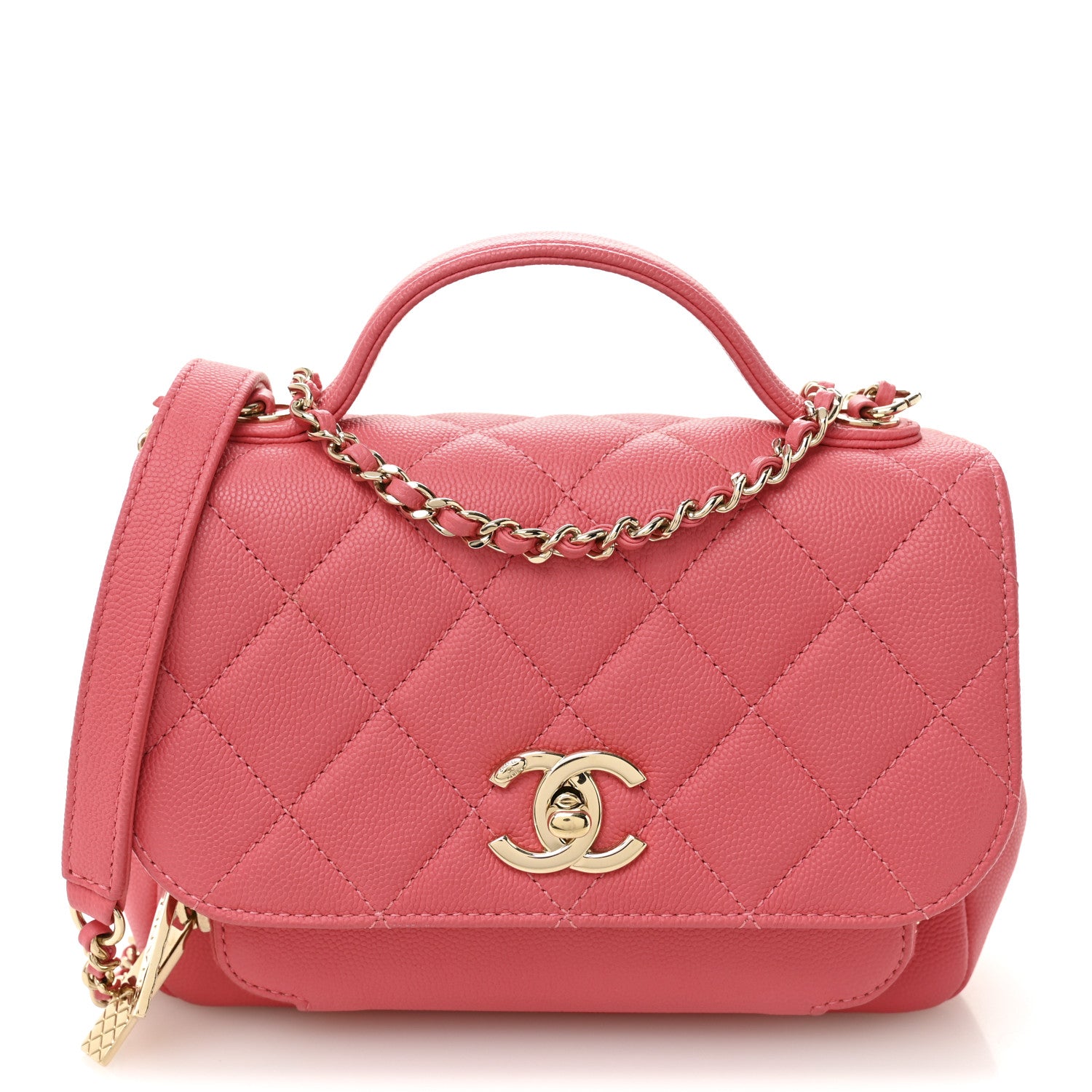 Chanel Caviar Quilted Small Business Affinity Flap Coral 1 of 11