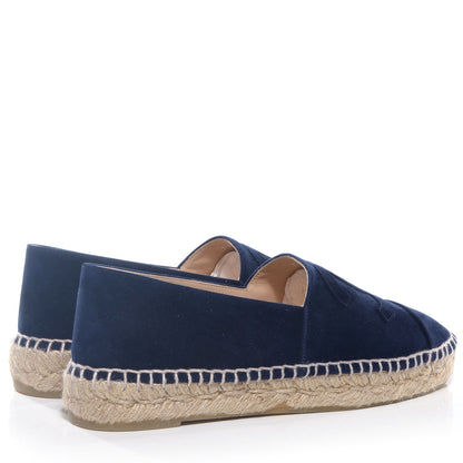 Chanel Suede Double Sole Espadrilles Navy Blue 38 4 of 8